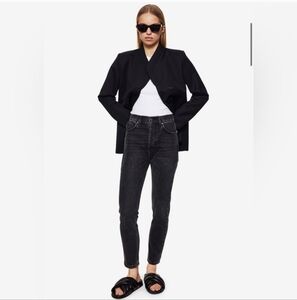 NWT Anine Bing Sonya high rise ankle slim black jeans 24